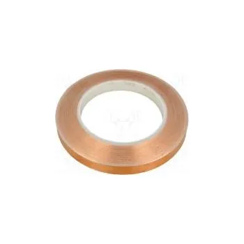 Lepicí páska Páska elektricky vodivá W 12mm L 33m Thk 0,066mm měď 4,4N/cm