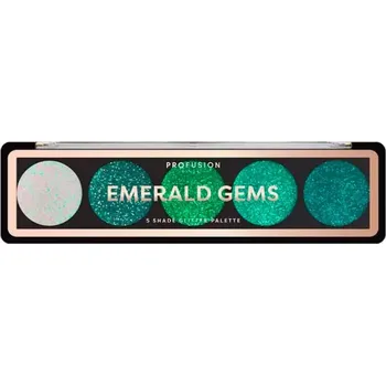 Přípravek na oči Profusion paletka očních stínů Emerald Gems, 4,5g