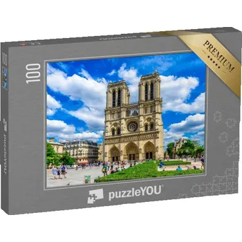 Puzzle puzzle 100 dílků „Katedrála Notre Dame de Paris v Paříži, Francie“