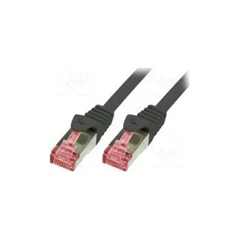Síťový kabel Patch cord S/FTP 6 lanko Cu LSZH černá 3m 27AWG