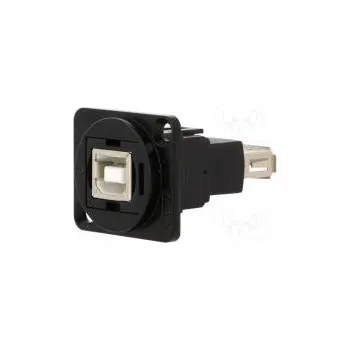 Elektrická zásuvka Spojka USB A zásuvka,USB B zásuvka FT V USB 2.0 kov 19x24mm