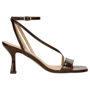 Dámské sandále Hnědé Lakované Dámské Sandály S Tenkými Pásky Wojas 7620032 38
