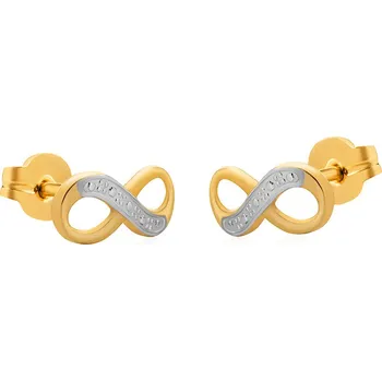 Náušnice Brilio Nadčasové bicolor náušnice ze zlata Nekonečno 14/163.322/3 + 2 měsíce na vrácení zboží