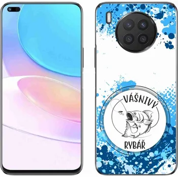 Pouzdro na mobilní telefon Gelový kryt mmCase na Huawei Nova 8i - vášnivý rybář bílé pozadí