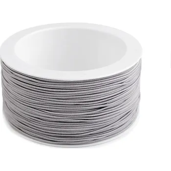 Textilní guma Kulatá pruženka Ø1,2 mm šedá světlá 50 m