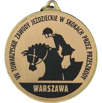 Zlatá medaile s univerzálním motivem a prostorem pro emblém 50 mm - ocelová medaile s gravírováním na laminátu