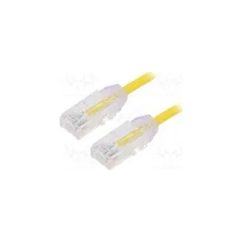 Síťový kabel Patch cord TX6-28™,U/UTP 6 lanko Cu LSZH žlutá Dél 5m 28AWG