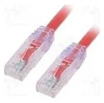 Patch cord TX6A™ 10Gig,U/UTP 6a drát Cu PVC červená Dél 5m