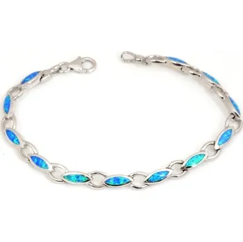 Náramek Ego Fashion STNA0567F Modrý 19 cm