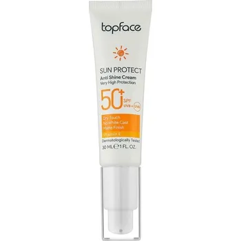 Opalování Topface krém na pleť s ochranným faktorem SPF50, Anti Shine, 30ml