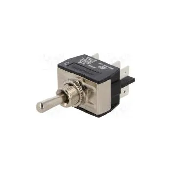 vypínač Přepínač páčkový Polohy 3 DP3T (ON)-OFF-(ON) 16A/250VAC IP67