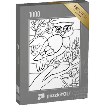 Puzzle puzzle „puzzleOMALOVÁNKY: Ptáci, roztomilá sova“