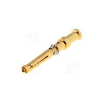 Síťový konektor Kontakt zásuvka 1mm2 Han D niklovaný,zlacený krimpovací 10A