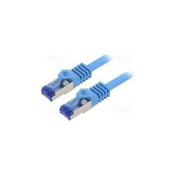 Síťový kabel Patch cord S/FTP 6a lanko Cu LSZH modrá 0,25m 26AWG -20÷75°C