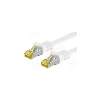 Síťový kabel Patch cord S/FTP 6a lanko Cu LSZH bílá 1,5m 26AWG