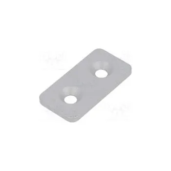 RC vybavení Plochá spojka pro profily W 20mm L 40mm ocel stříbrná