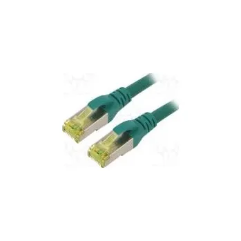 Síťový kabel Patch cord S/FTP 6a lanko Cu LSZH zelená 5m 26AWG