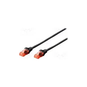 Síťový kabel Patch cord U/UTP 6 lanko Cu LSZH černá 3m 26AWG