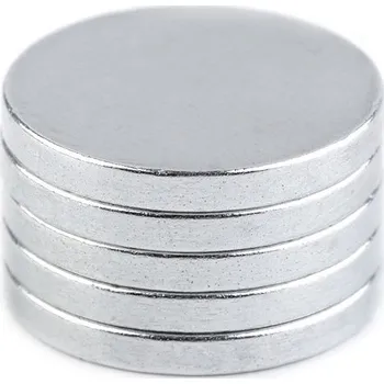 Magnet Ø15 mm velmi silný nikl 60 ks