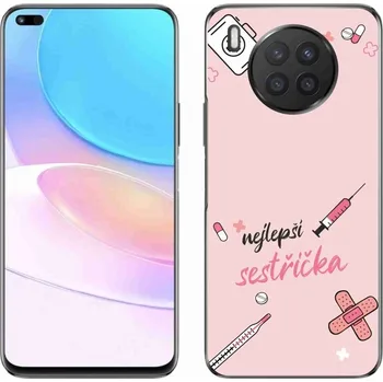 Pouzdro na mobilní telefon Gelový kryt mmCase na Huawei Nova 8i - nejlepší sestřička růžové pozadí