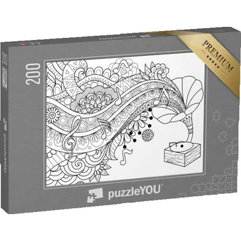 Puzzle puzzle 200 dílků „puzzleOMALOVÁNKY: Starý gramofon“