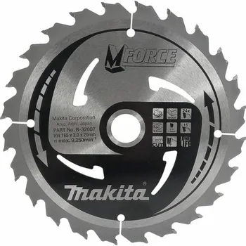 Pilový kotouč Makita MForce B-32007 165 x 20 x 2 mm 24 zubů