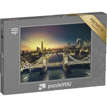 Puzzle puzzle 48 dílků „Západ slunce v Londýně, Anglie“