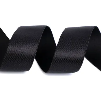 Textilní guma Saténová pruženka šíře 30 mm černá 1 m