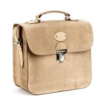 Brašna řemeslnická a elektrikářská z přírodní usně, s vyztuženým dnem, boky a vnitřní kapsou. Má dvě řady kapsiček na nářadí a popruh přes rameno - LOCH-106