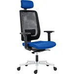 Antares Kancelářská židle Eclipse Net - s podhlavníkem, synchronní, modrá