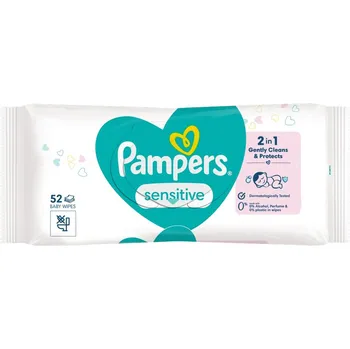 Dětský vlhčený ubrousek Pampers Wipes (52ks/fol) Sensitive PF