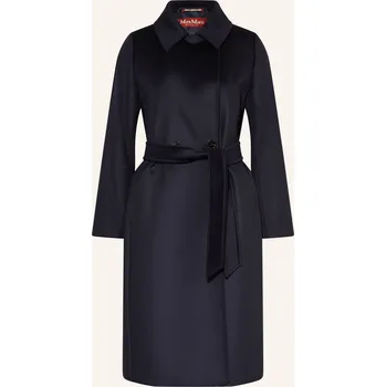 Dámský kabát Max Mara Studio Dámský Vlněný Kabát Bcollag, tmavě modrá, 44