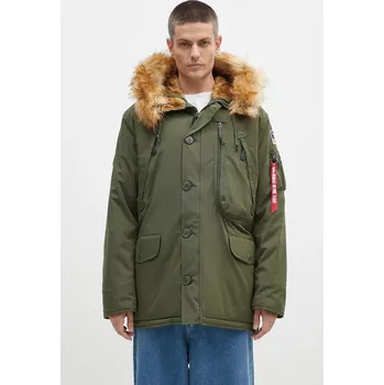 Bunda Alpha Industries Polar Jacket 123144 257 pánská, zelená barva, zimní, S, 79X