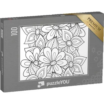 Puzzle puzzle 100 dílků „puzzleOMALOVÁNKY: Květiny 8“