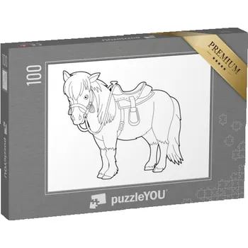 Puzzle puzzle 100 dílků „puzzleOMALOVÁNKY: Divoký západ, western“