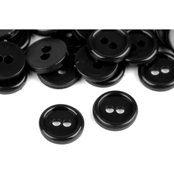 Knoflík Knoflík košilový velikost 18" černá 100 ks