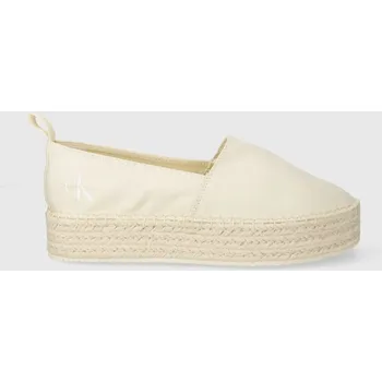 Dámská obuv Espadrilky Calvin Klein Jeans PLATFORM ESPADRILLE ML BTW YW0YW01378 béžová 01X, EUR 40