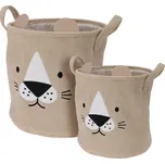 H&L Dětský úložný koš Lev, set 2ks, béžová