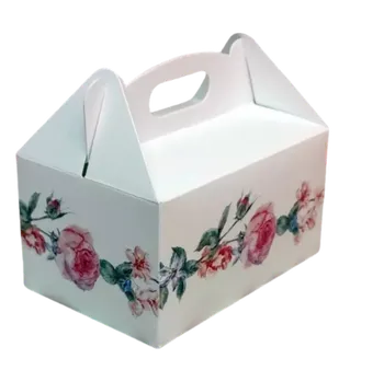 Svatební dekorace Svatební krabička výslužková Růže 13x9x7 cm