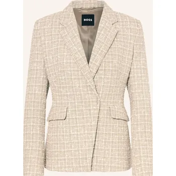 Dámské sako Boss Dámský Tvídový Blejzr Jila, béžová / krémová, 42