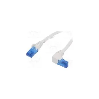 Síťový kabel Patch cord U/UTP 6a lanko CCA PVC bílá 0,5m 24AWG