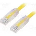 Patch cord TX6A™ 10Gig,U/UTP 6a drát Cu PVC žlutá Dél 2m