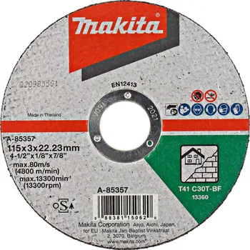 Řezný kotouč MAKITA Kotouč řezný kámen 115x3x22mm STOP