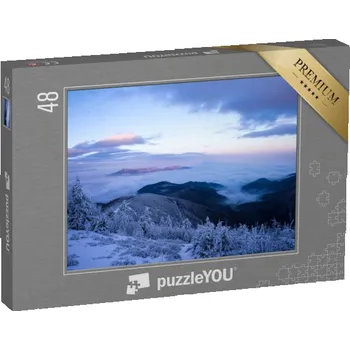 Puzzle puzzle 48 dílků „Východ slunce Lysá hora, Beskydy, Česká republika“