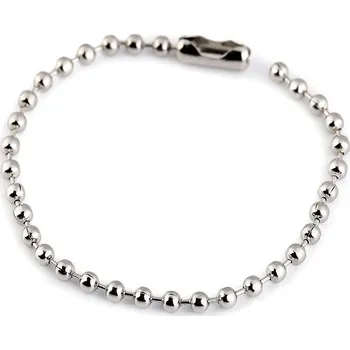 Kuličkový řetízek 12 cm poutko nikl 50 ks