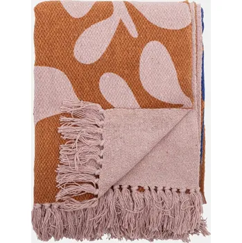 Přehoz na lůžko Bloomingville Atle bavlněný přehoz terakota