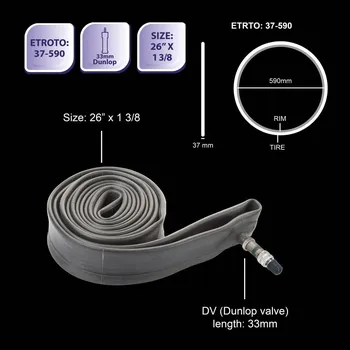 Duše na kolo Duše na kolo 26x1,3/8 DV BICYCLE GEAR