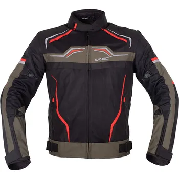 Moto bunda W-TEC Letní moto bunda Rovin černo-zeleno-červená - L