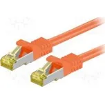 Patch cord S/FTP 6a lanko Cu LSZH oranžová 10m 26AWG