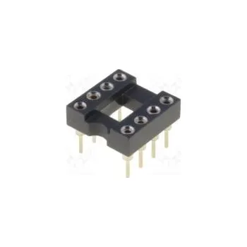 Patice DIP PIN 8 7,62mm zlacený Øvýv 0,5mm 1A THT -55÷85°C